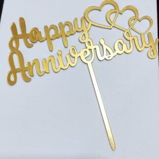Happy Anniversary Cake Topper -1pc
