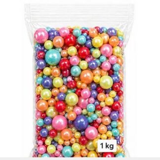 Edible Multi Color Mixed Sugar Balls (mixed size)-50gm