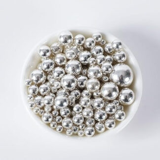 Edible Silver Sugar Balls (mixed size)-25gm