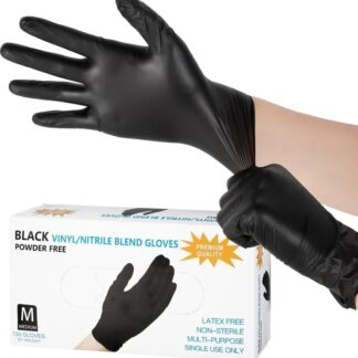 Disposable Vinyl Gloves Powder Free (Black) -2pcs